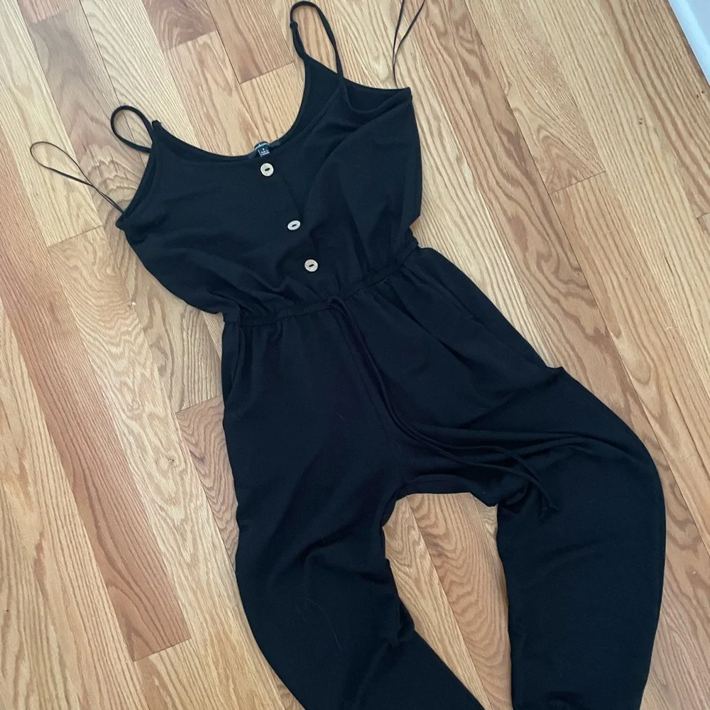 Fashion nova black one piece romper jumpsuit- size small- ankle length - Picture 7 of 12